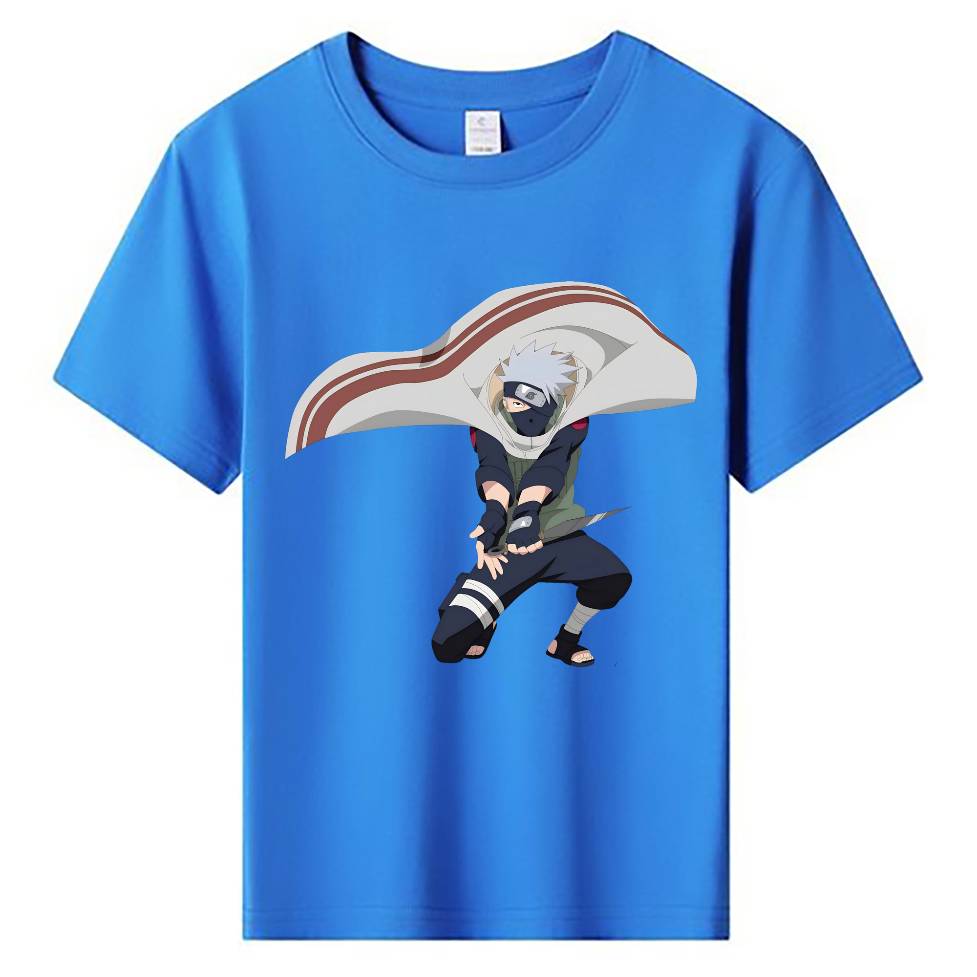（画像用） NARUTO -ナルト- はたけ カカシ Hatake Kakashi 綿100％キッズTシャツ（フロントプリント）